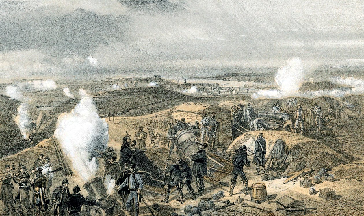 Egy forró nap az akkumulátorokban, krími háború, 1853-1856 alkotó: Unbekannt