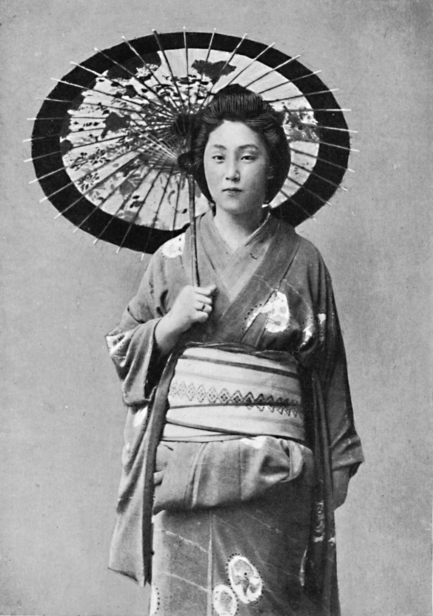 Egy japán hölgy sétaruhában, 1902 alkotó: Unbekannt