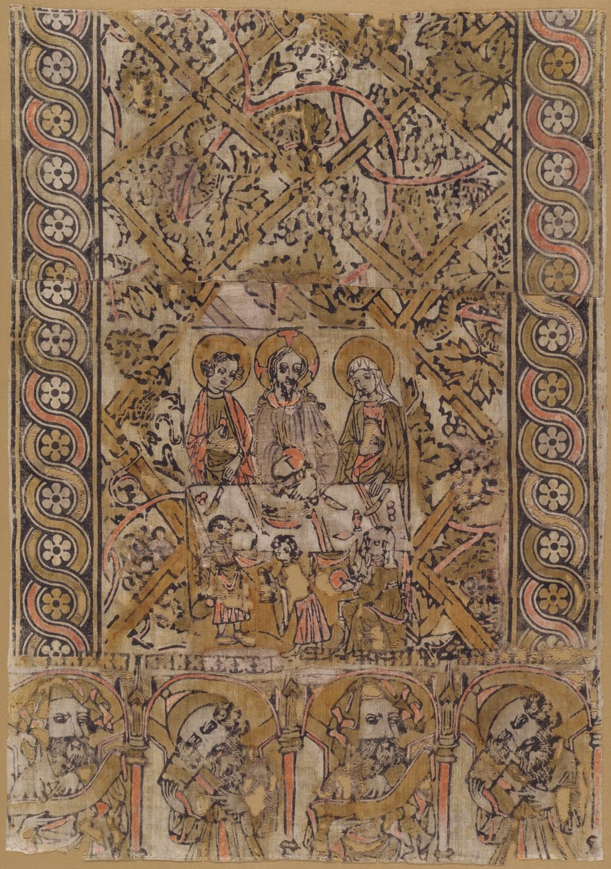 Egy szónoki posztó a kánai házassággal, c. 1400. alkotó: Unbekannt