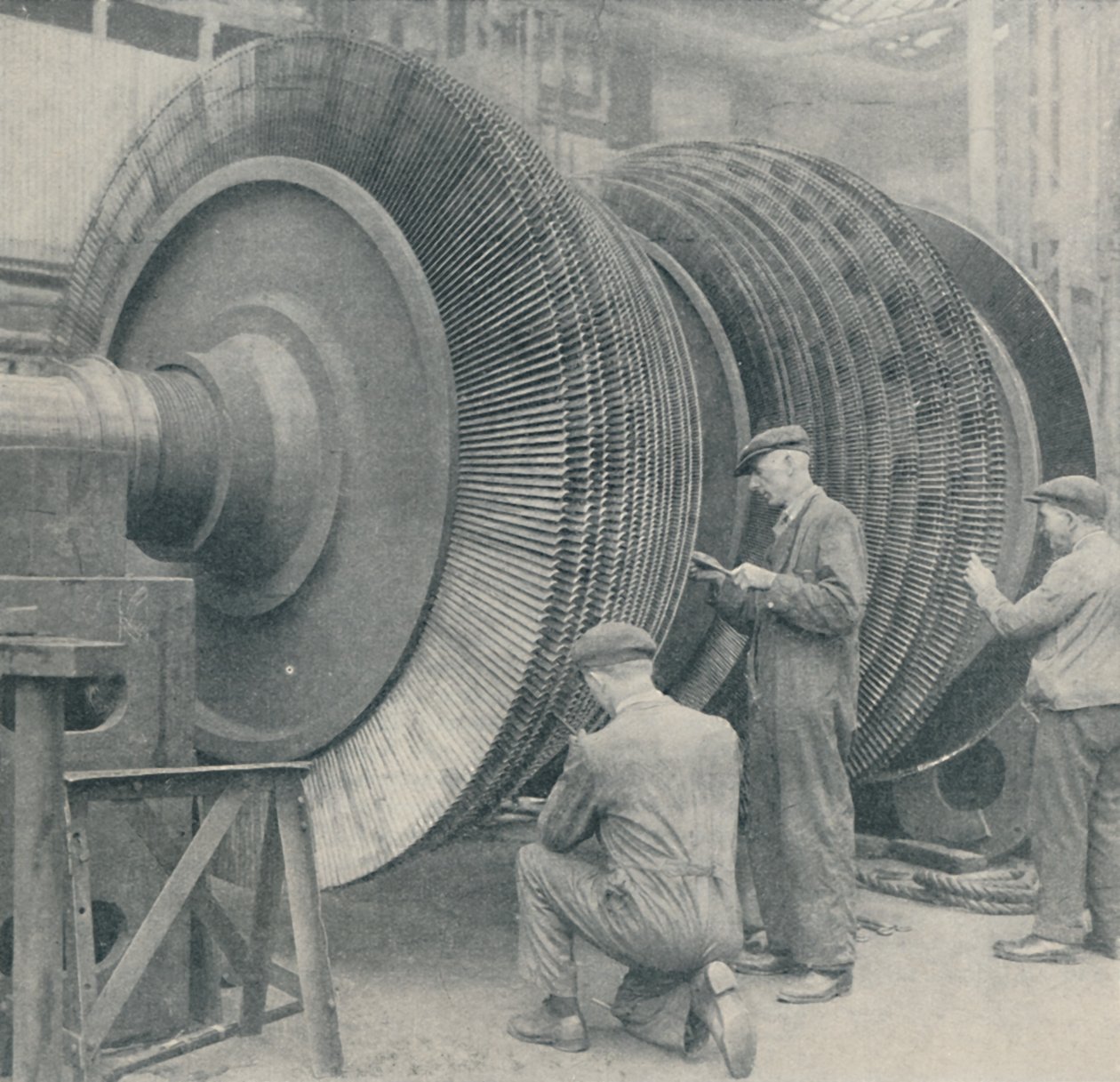 Soklapátos rotor a Queen Marys egyik alacsony nyomású turbinájához, 1937 alkotó: Unbekannt