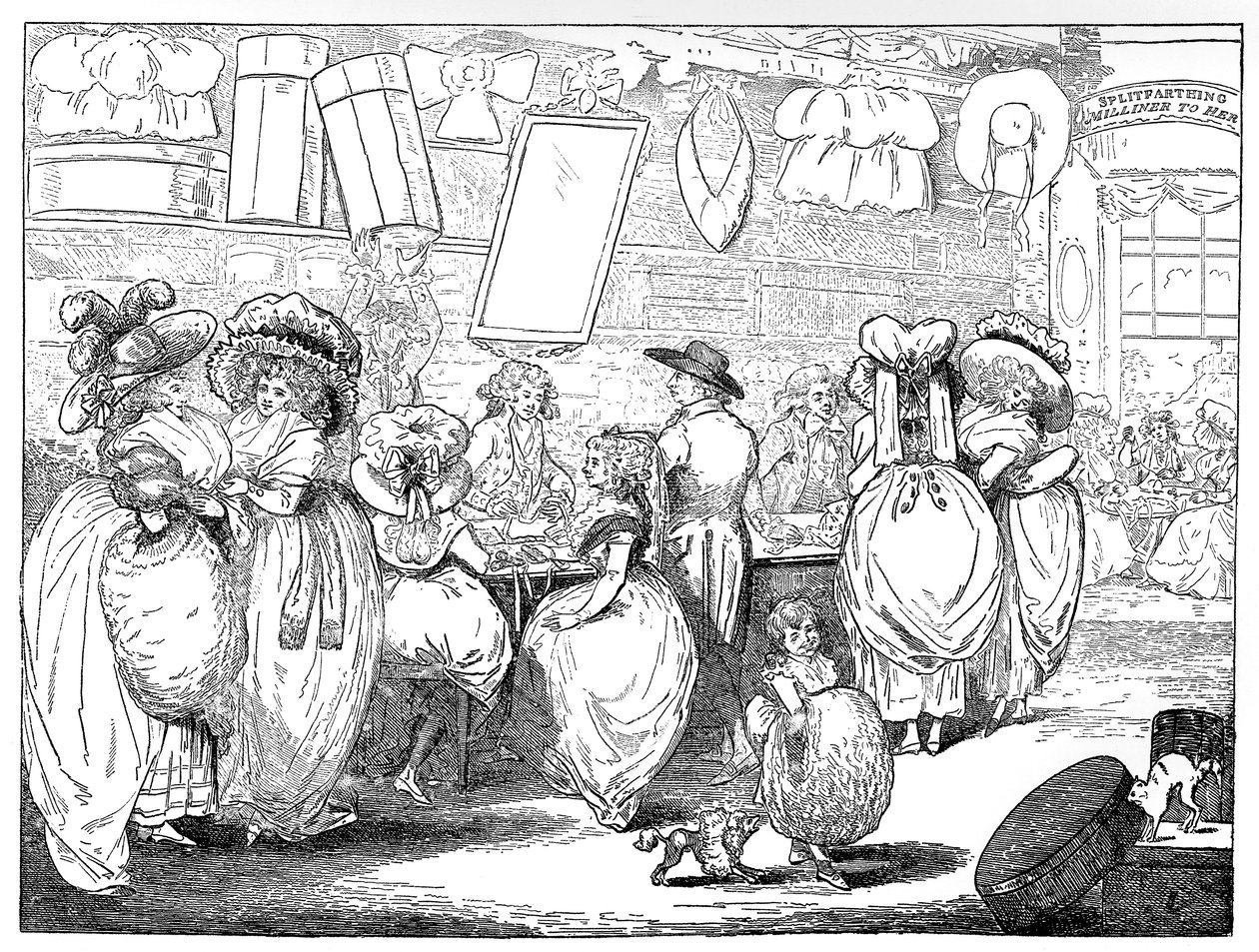 A Milliners Shop, 1787 alkotó: Unbekannt