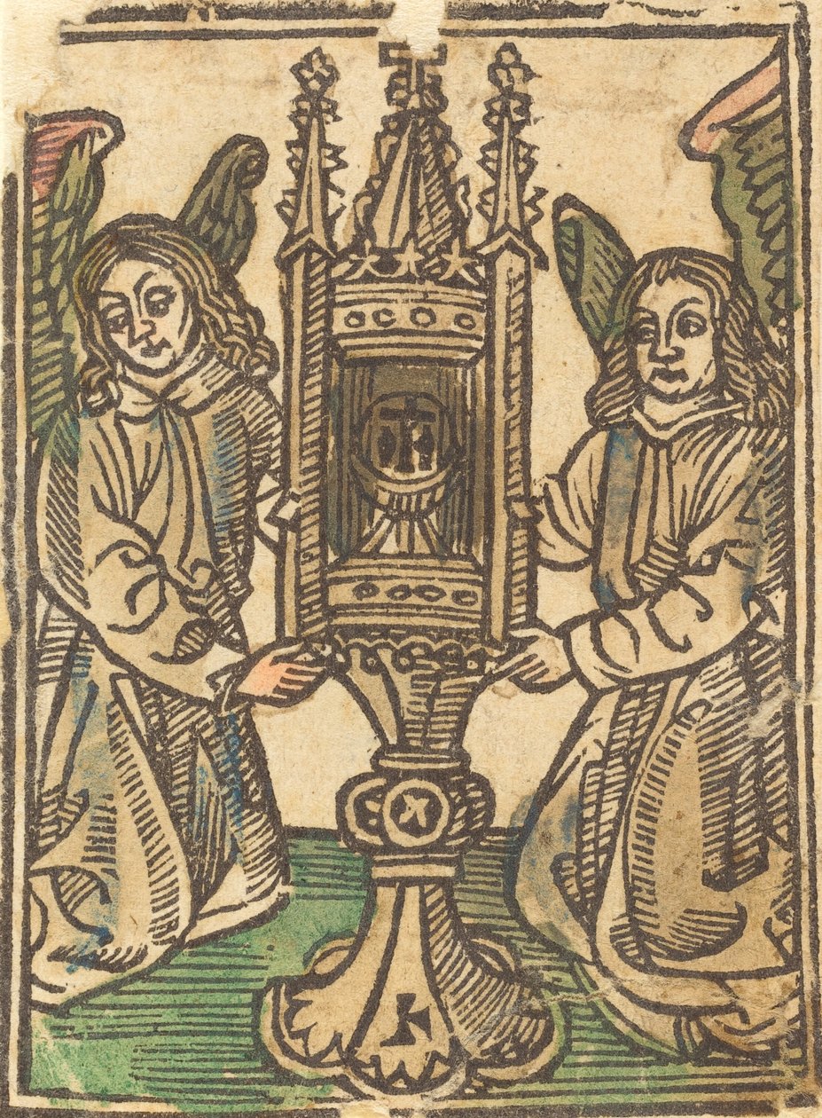 Két angyal által tartott monstrance, 14951500. alkotó: Unbekannt