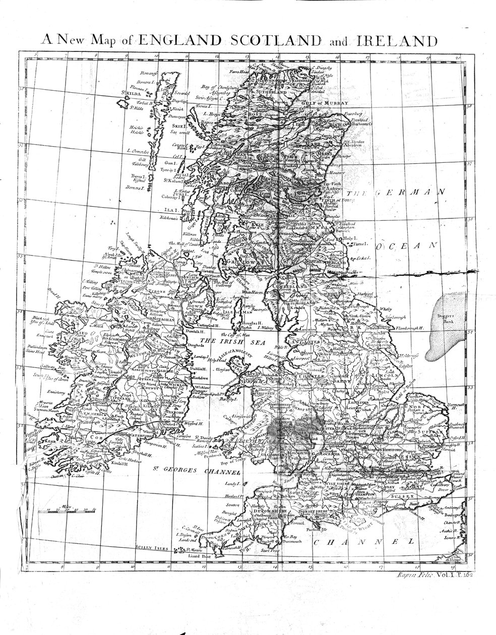 Anglia új térképe Skócia és Wales, XIX. század alkotó: Unbekannt