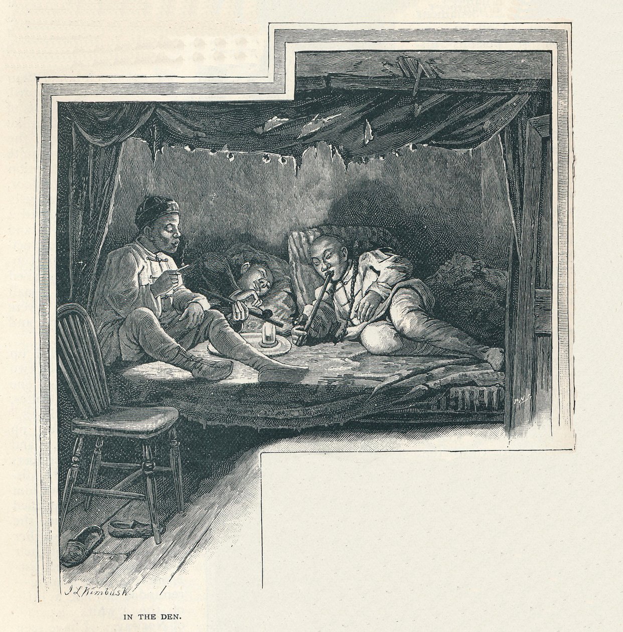 Egy éjszaka egy ópiumbarlangban, 1891 alkotó: Unbekannt