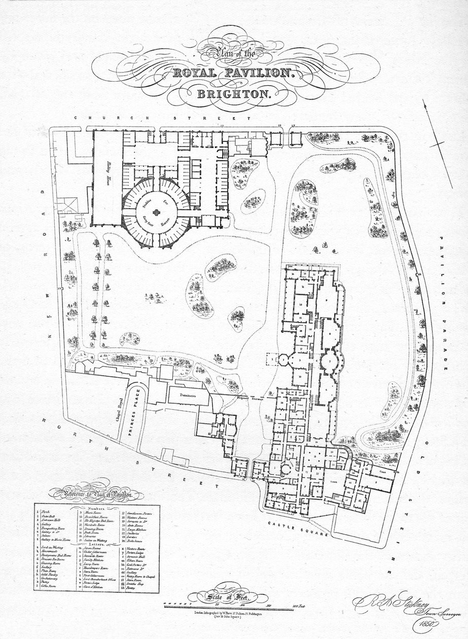 A Pavilion Estate terve, ahogyan a városi hatóságok megvásárolták, 1850, 1939 alkotó: Unbekannt