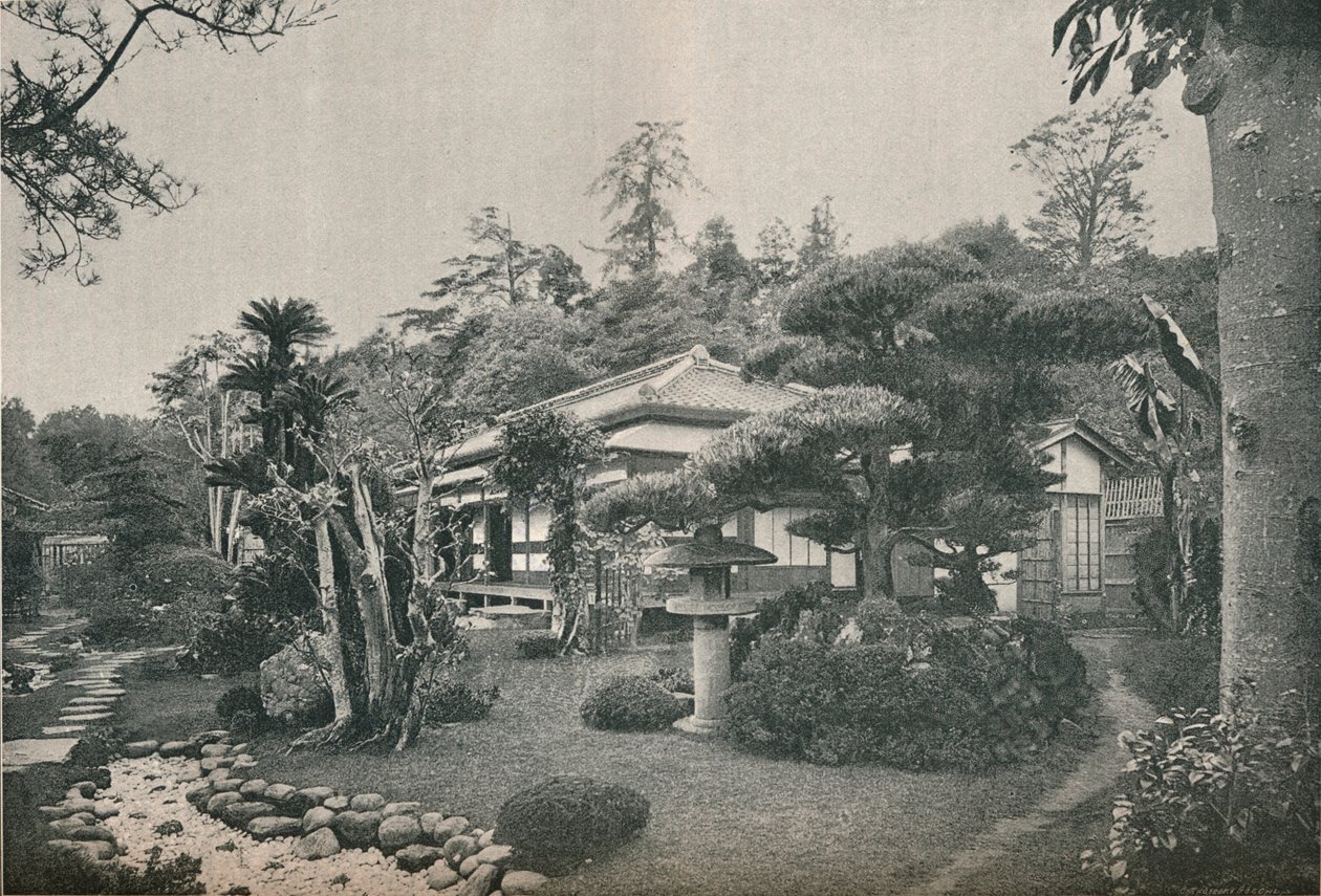 Egy privát kert Yokohamában, 1892 alkotó: Unbekannt