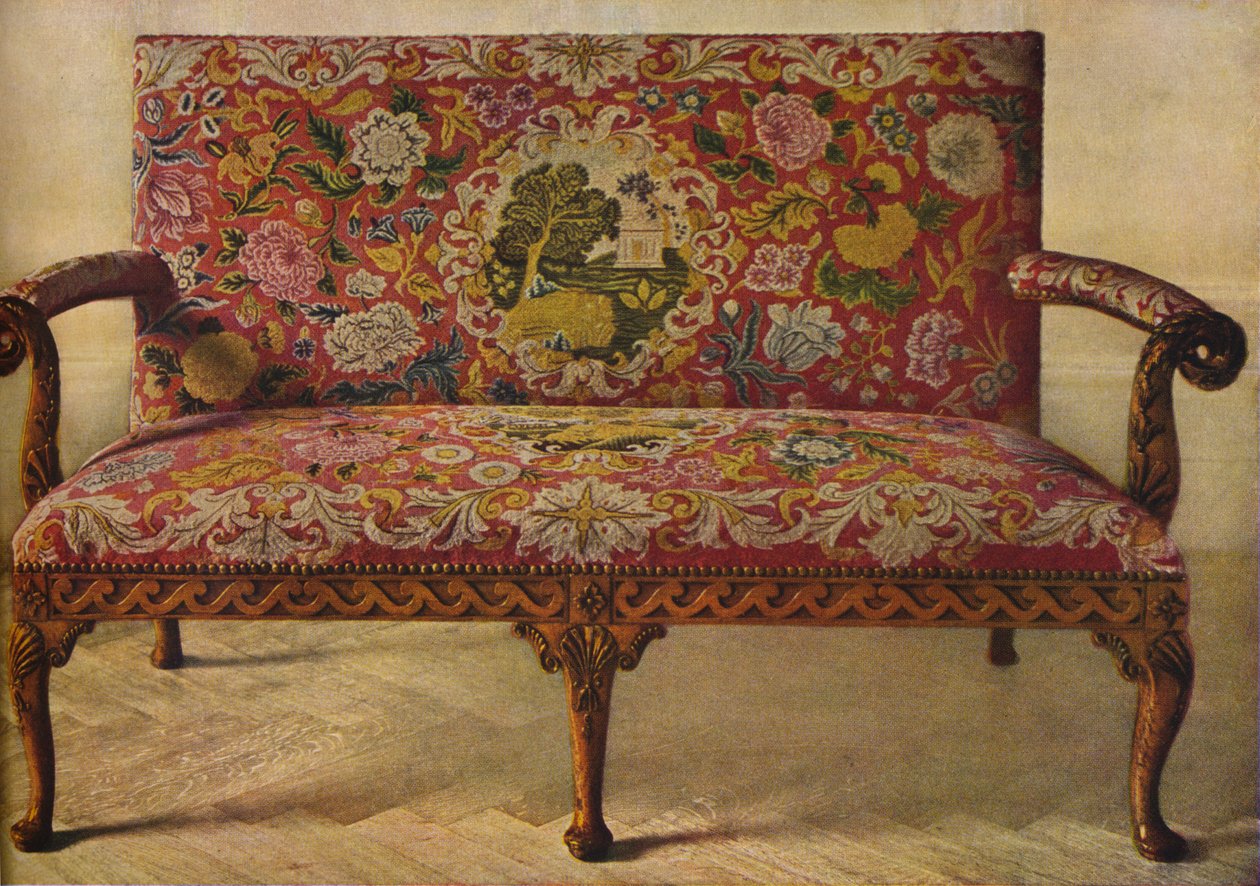 Egy Queen Anne Settee kárpitozva Petit Pointban, 1900, 1936 alkotó: Unbekannt