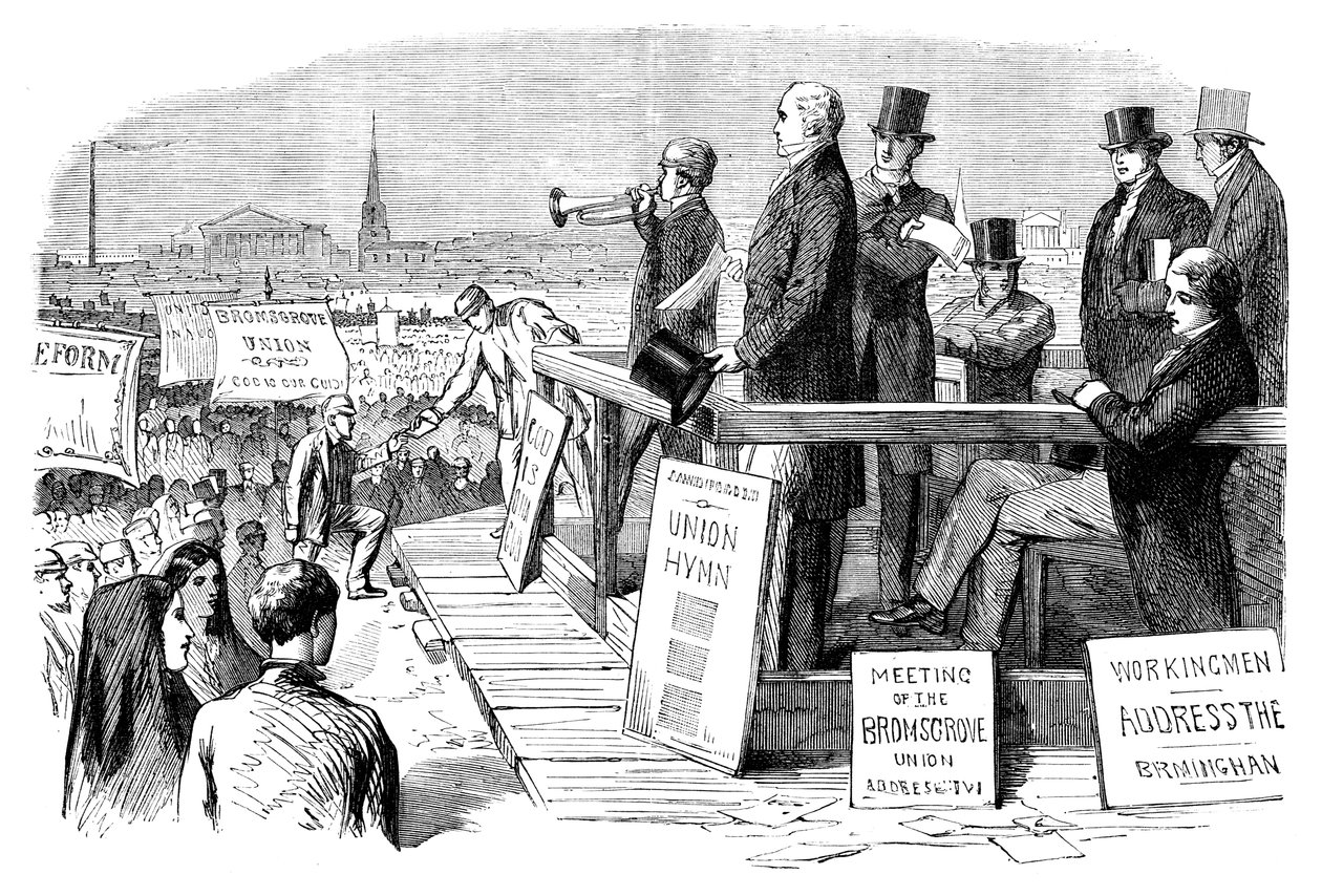 A Reform Act demonstrációja, Birmingham, West Midlands, c1832 c1895 alkotó: Unbekannt