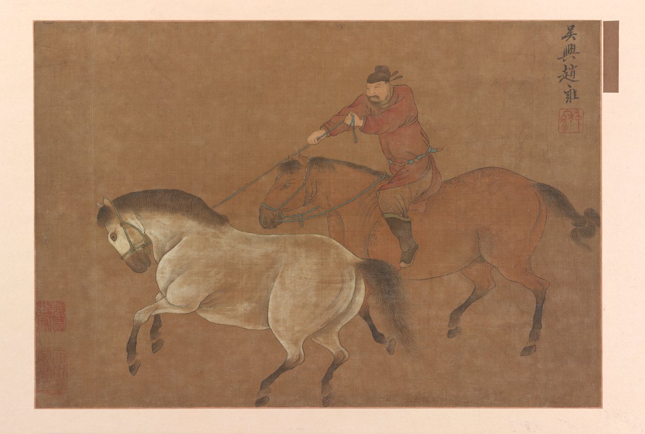 Egy lovat lasszózó lovas, Ming-dinasztia, 1369-1644. alkotó: Unbekannt