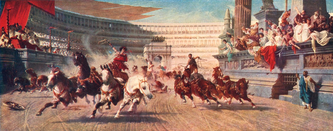 Egy római szekérverseny, The Circus Maximus, XX. század alkotó: Unbekannt