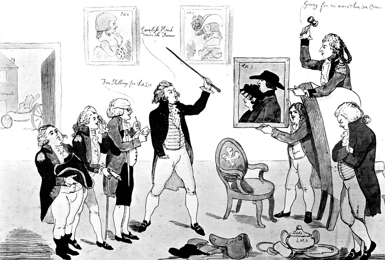 Jelenet a botrány iskolájában, 1786 alkotó: Unbekannt