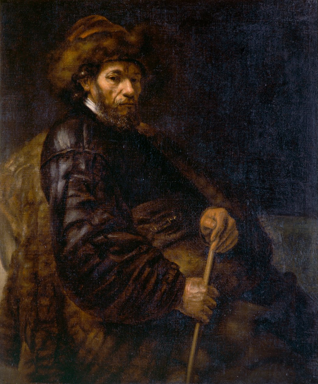 „Ülő ember bottal”, c1800-c1850 alkotó: Unbekannt
