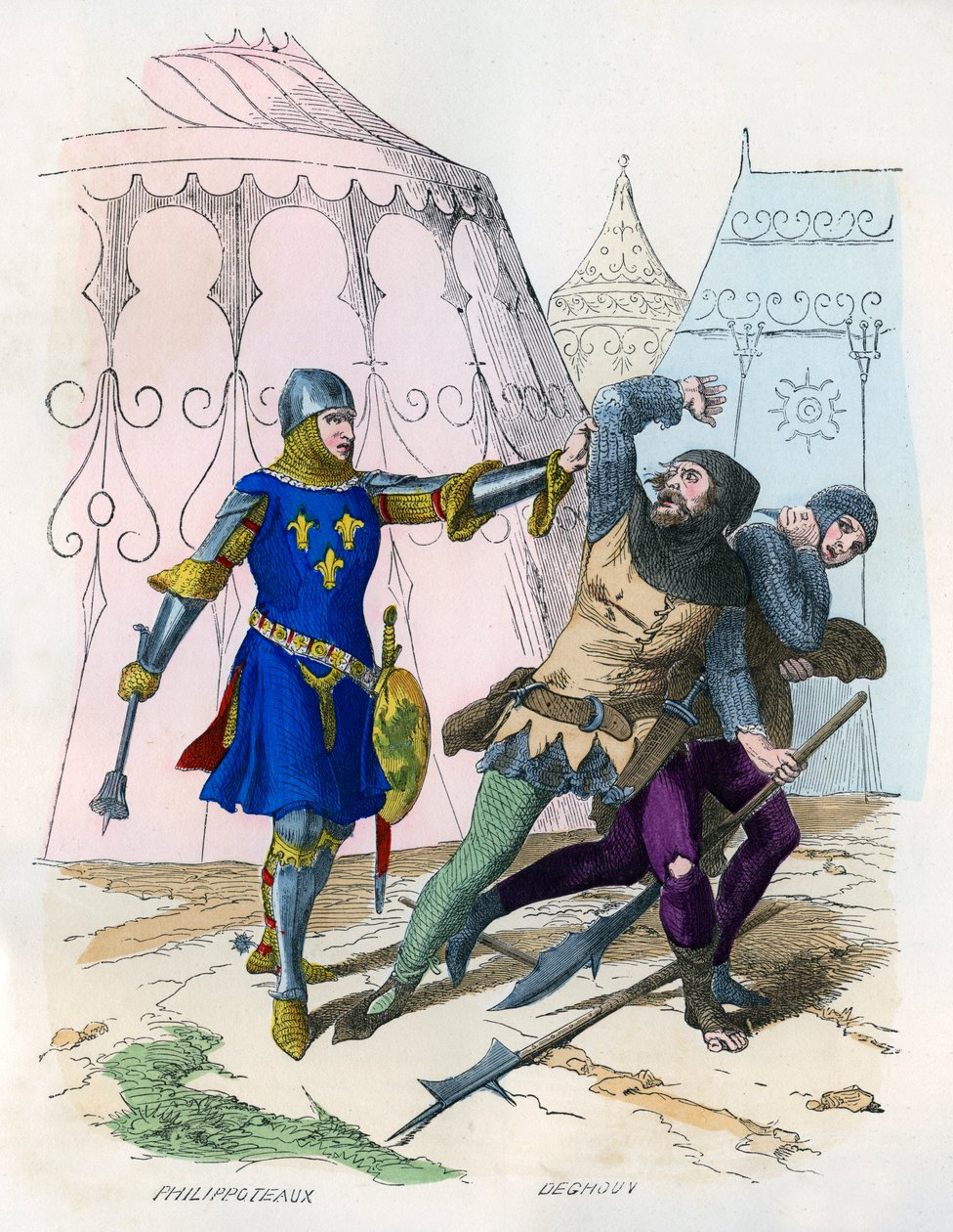 A király őrmestere letartóztat egy milícia fosztogatót, 1290-1330 1882-1884 alkotó: Unbekannt