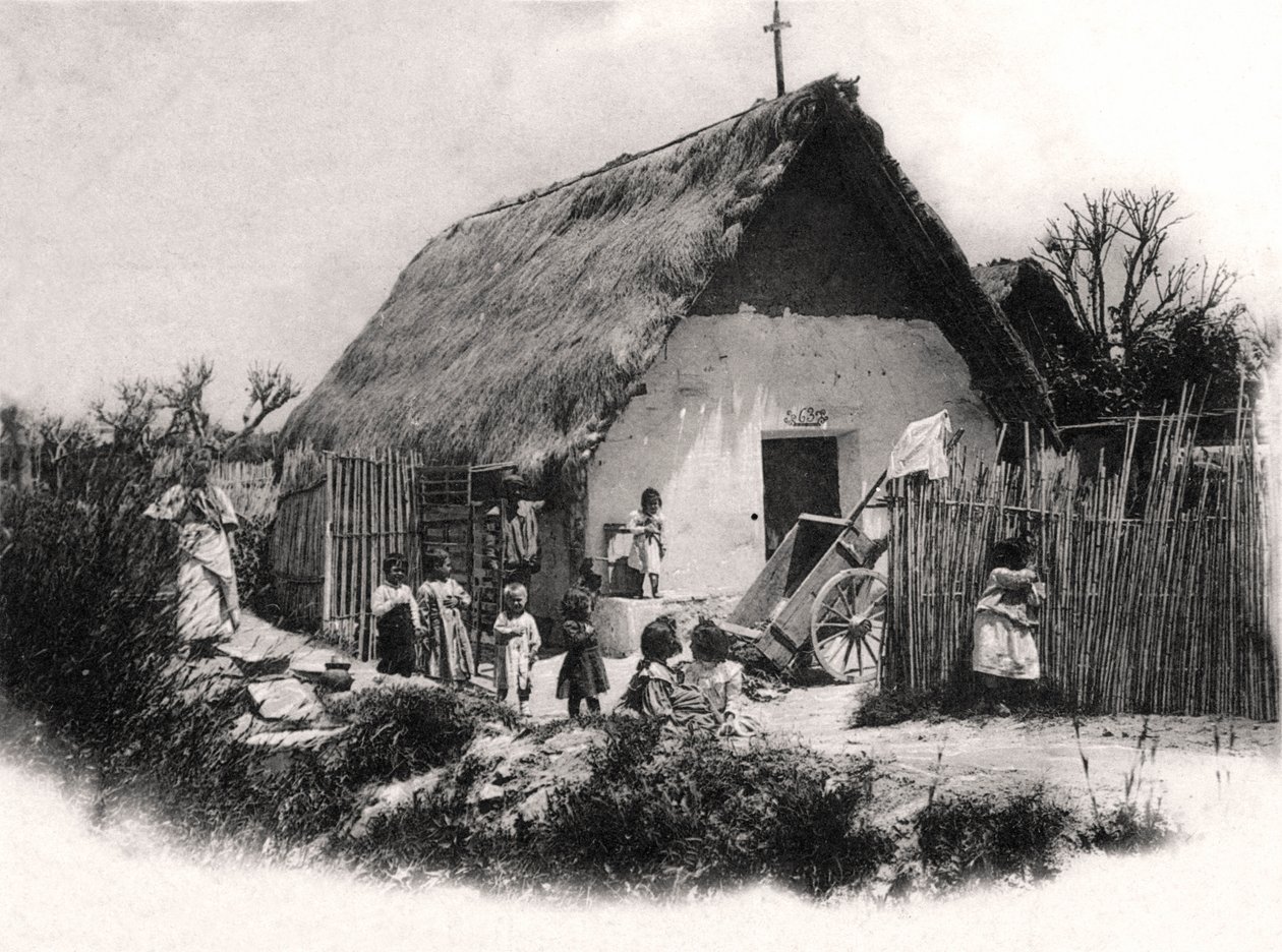 Egy dél-amerikai kunyhó, 1900-as évek alkotó: Unbekannt