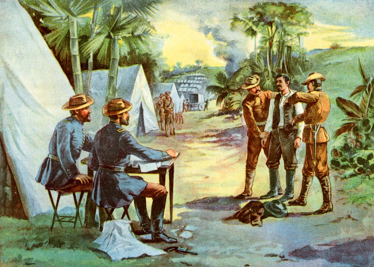 Spanyol kém a táborban, spanyol-amerikai háború, 1898 alkotó: Unbekannt