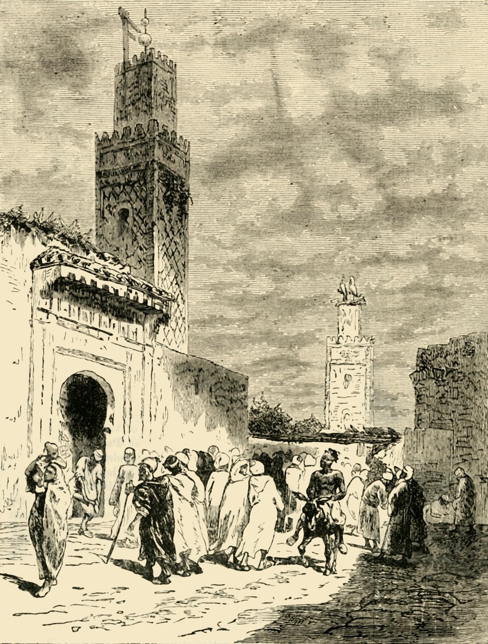 Egy utca Fezben, 1890. alkotó: Unbekannt