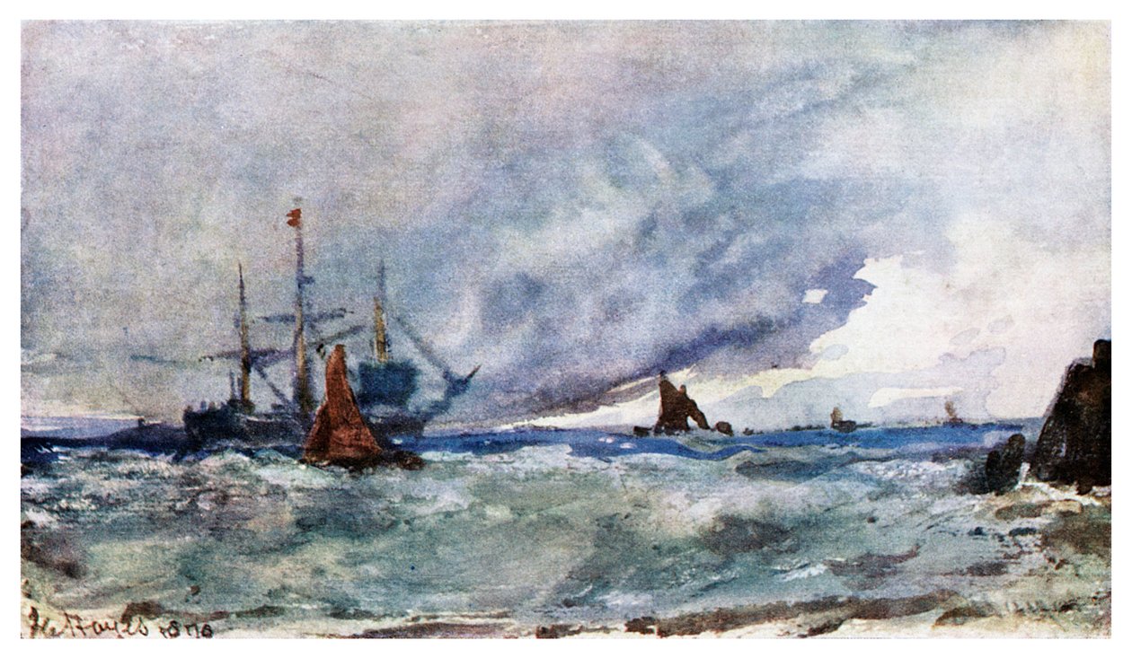 Tanulmány az égről és a tengerről egy hajó fedélzetéről Tarifánál, 1901 alkotó: Unbekannt