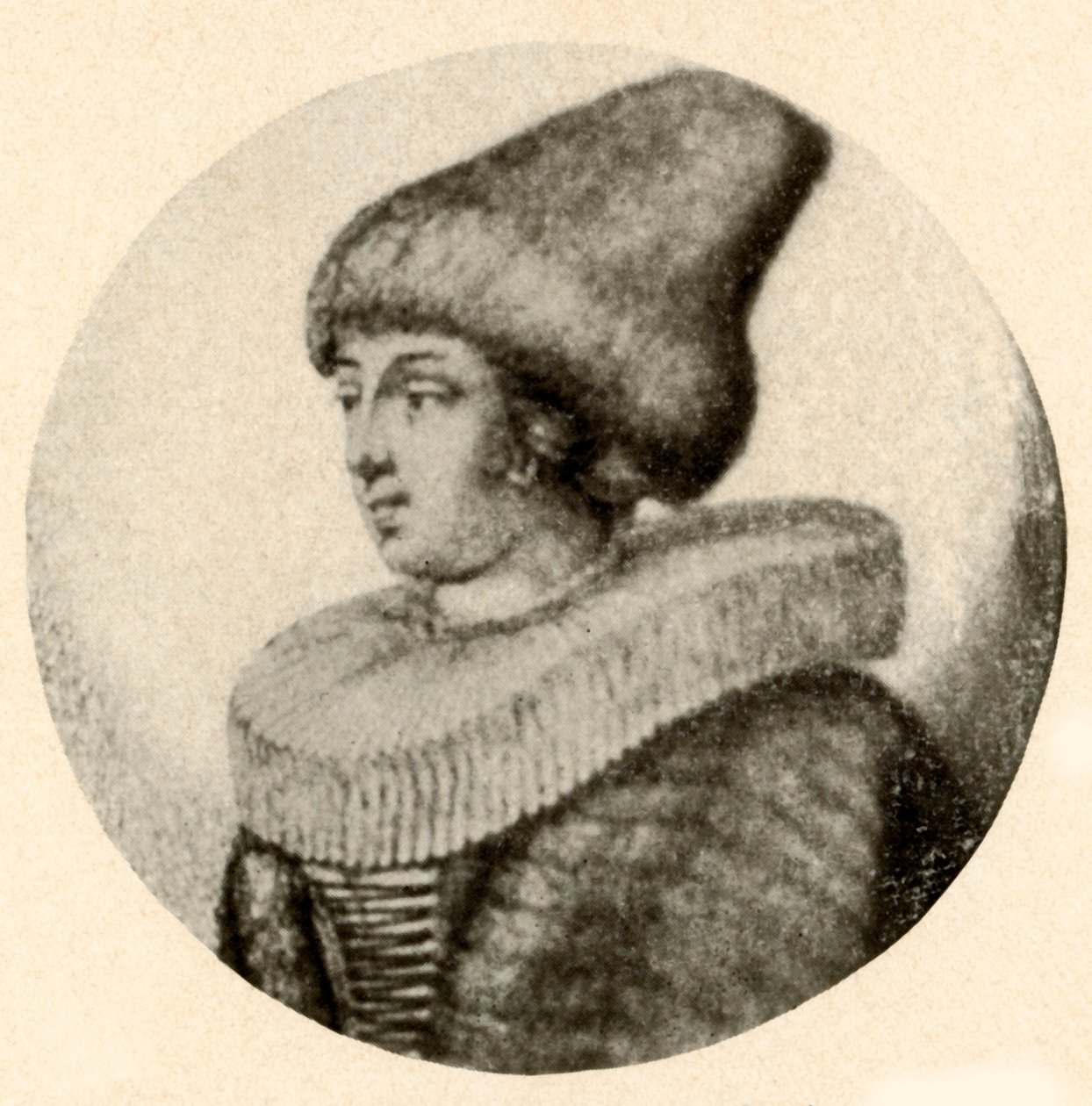 Svéd hölgy hegyes szőrme sapkában és fodrászatban, 1640, 1937. alkotó: Unbekannt