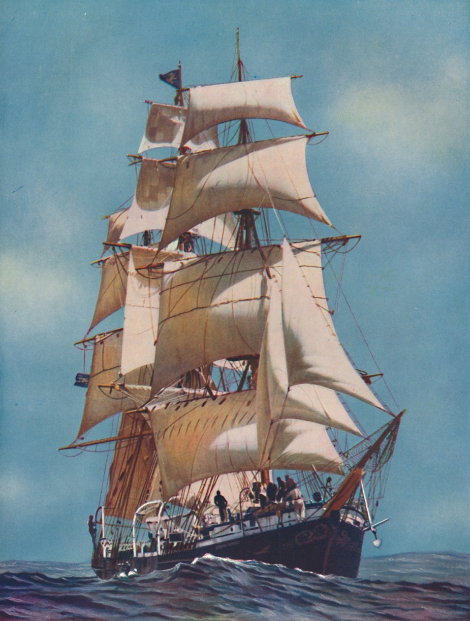 Ötvenkét éve kiképzőhajó, a Joseph Conrad most jachtként van bejegyezve, 1937. alkotó: Unbekannt