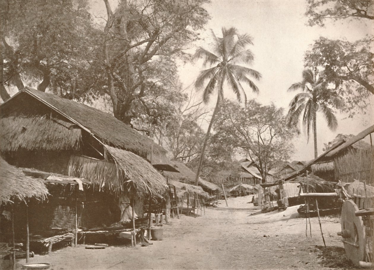 Tipikus burmai falusi jelenet, 1900. alkotó: Unbekannt