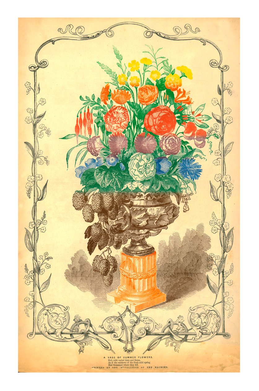 Egy váza nyári virágokkal, 1849. alkotó: Unbekannt