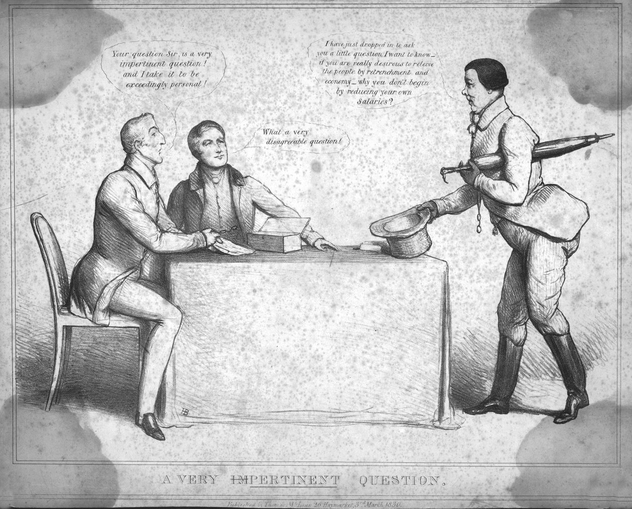 Egy nagyon fontos kérdés., 1830 alkotó: Unbekannt