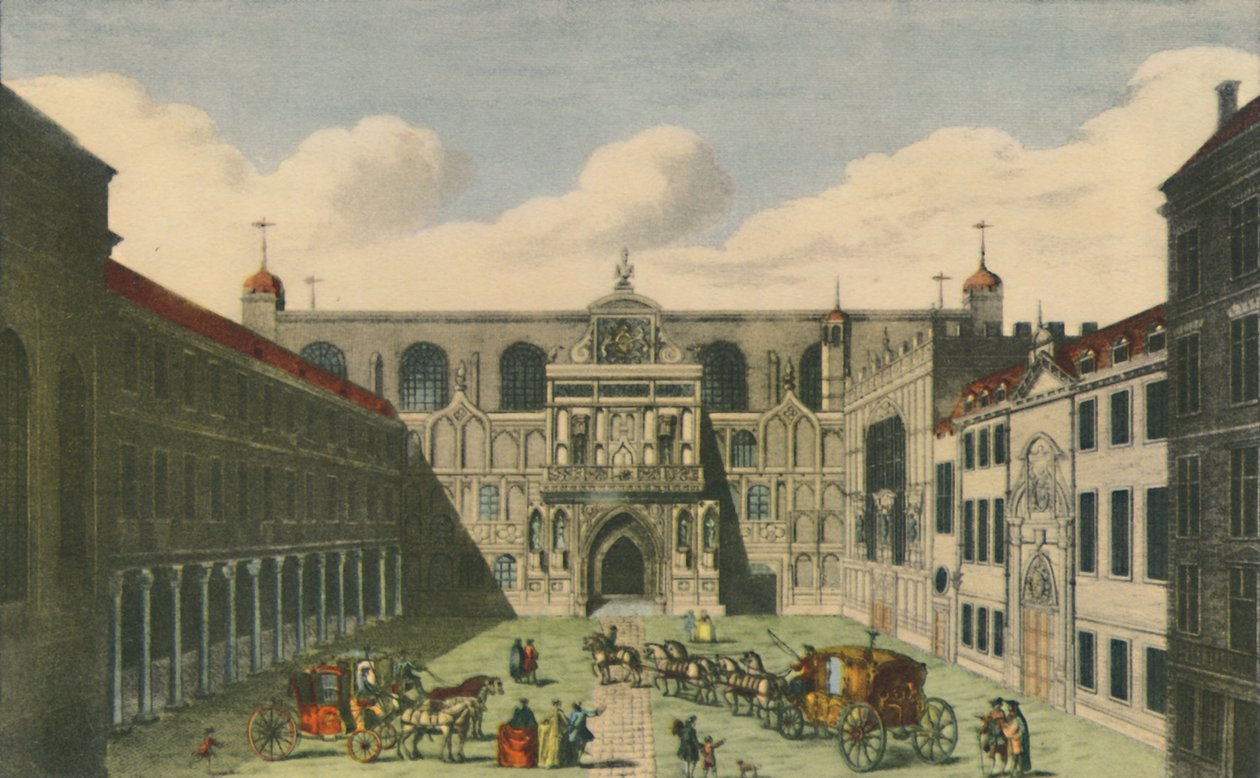 Kilátás a City of London Guildhall-ára, 1750-es évek, 19. század eleje, 1948. alkotó: Unbekannt