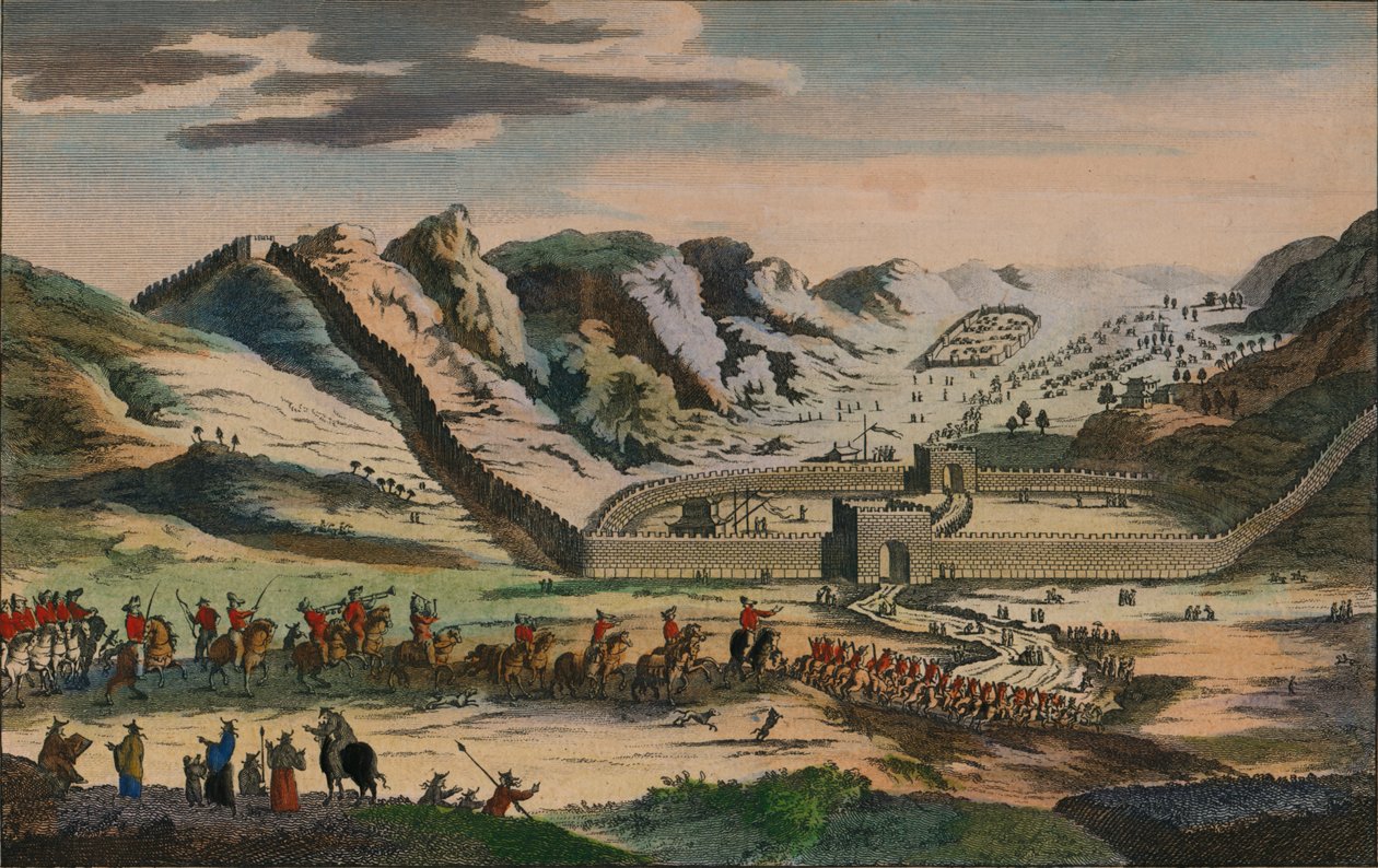 Kilátás az ünnepelt Kínai Nagy Falra, 1782 alkotó: Unbekannt