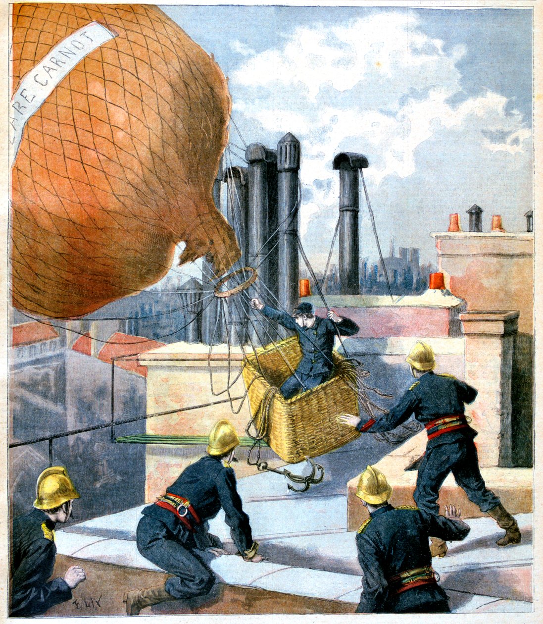 Egy léggömb a tetőn, 1894 alkotó: Unbekannt