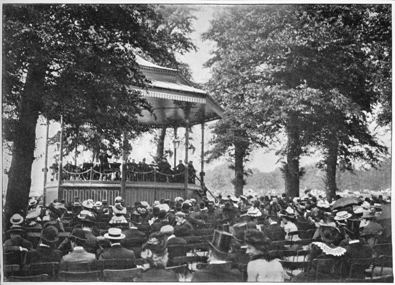 Egy zenekar a londoni Hyde Parkban, 1901 1901 alkotó: Unbekannt