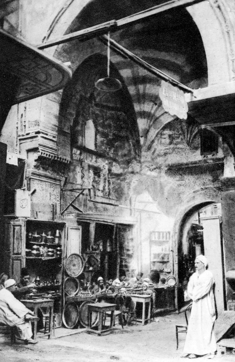Bazár Kairóban, Egyiptomban, az 1920-as években alkotó: Unbekannt