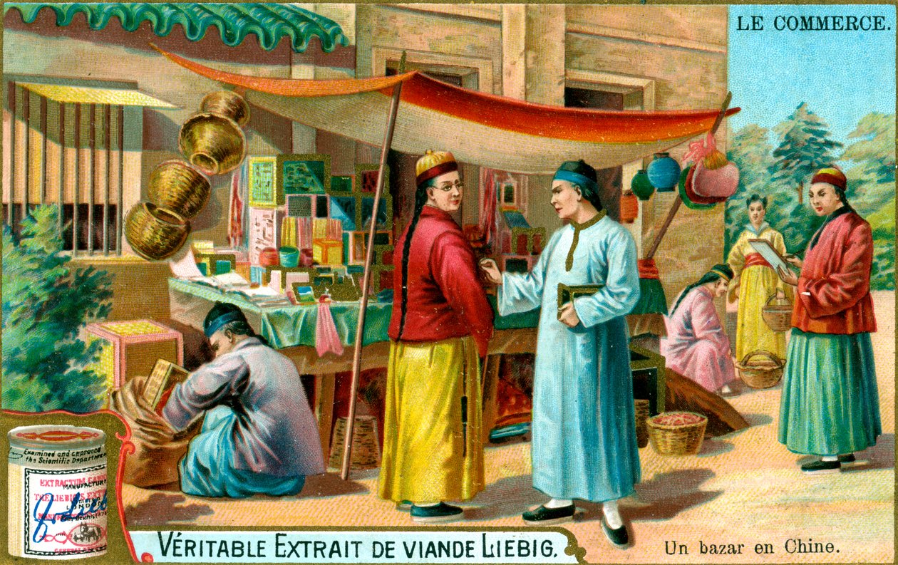 Egy bazár Kínában, 1900 alkotó: Unbekannt