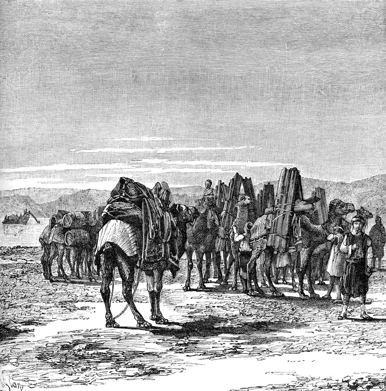 Karaván az Eufrátesz partján, 1895 alkotó: Unbekannt