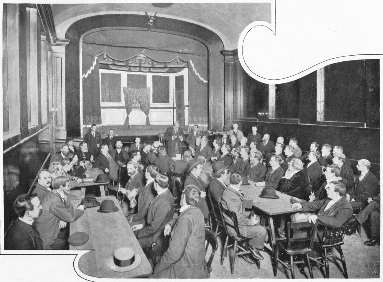 Beszélgetés az Eleusis Clubban, London, 1903 1903 alkotó: Unbekannt
