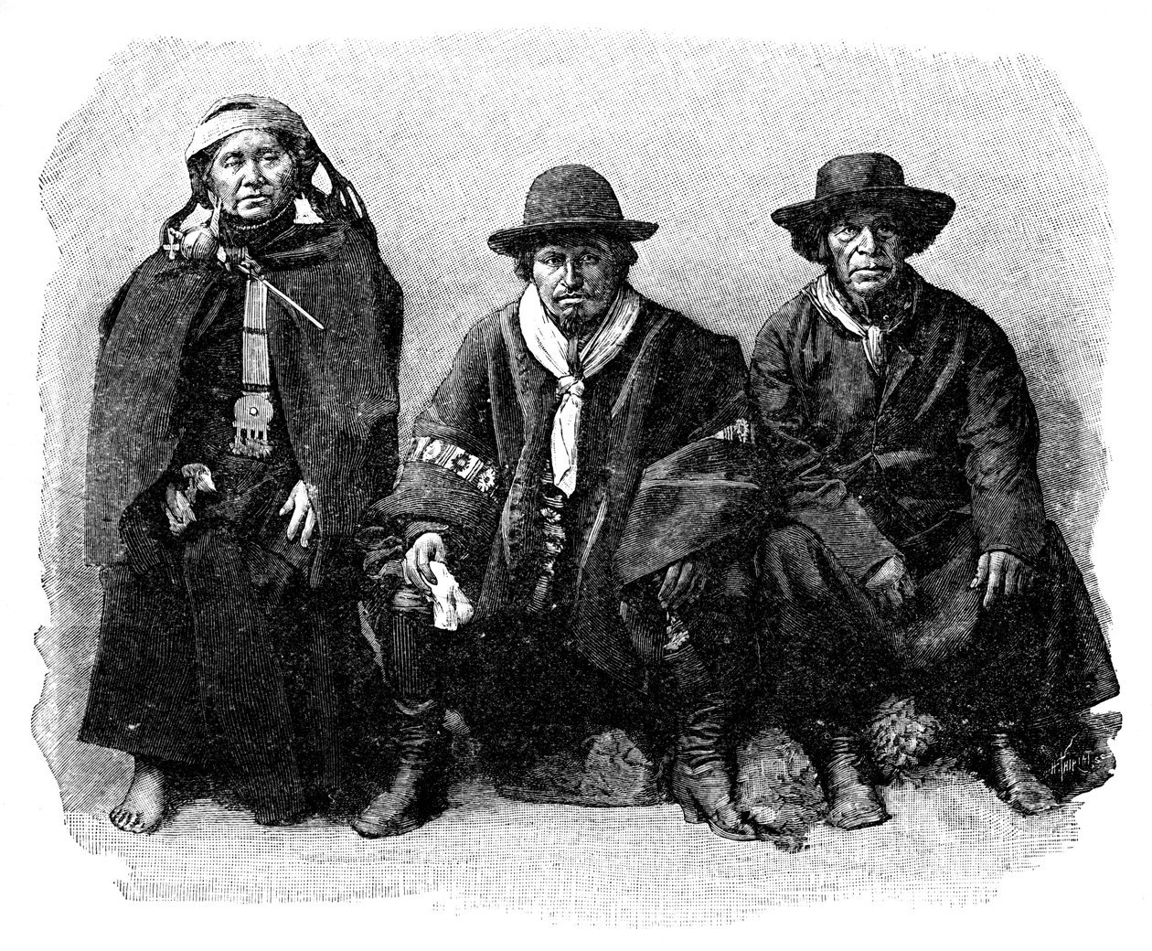 Araucánok csoportja, ChileArgentína, 1895 alkotó: Unbekannt