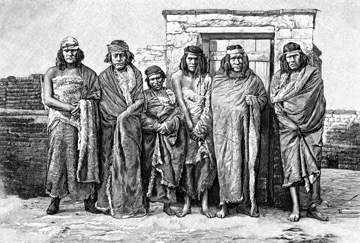 Patagóniaiak csoportja, Argentína, 1895 alkotó: Unbekannt