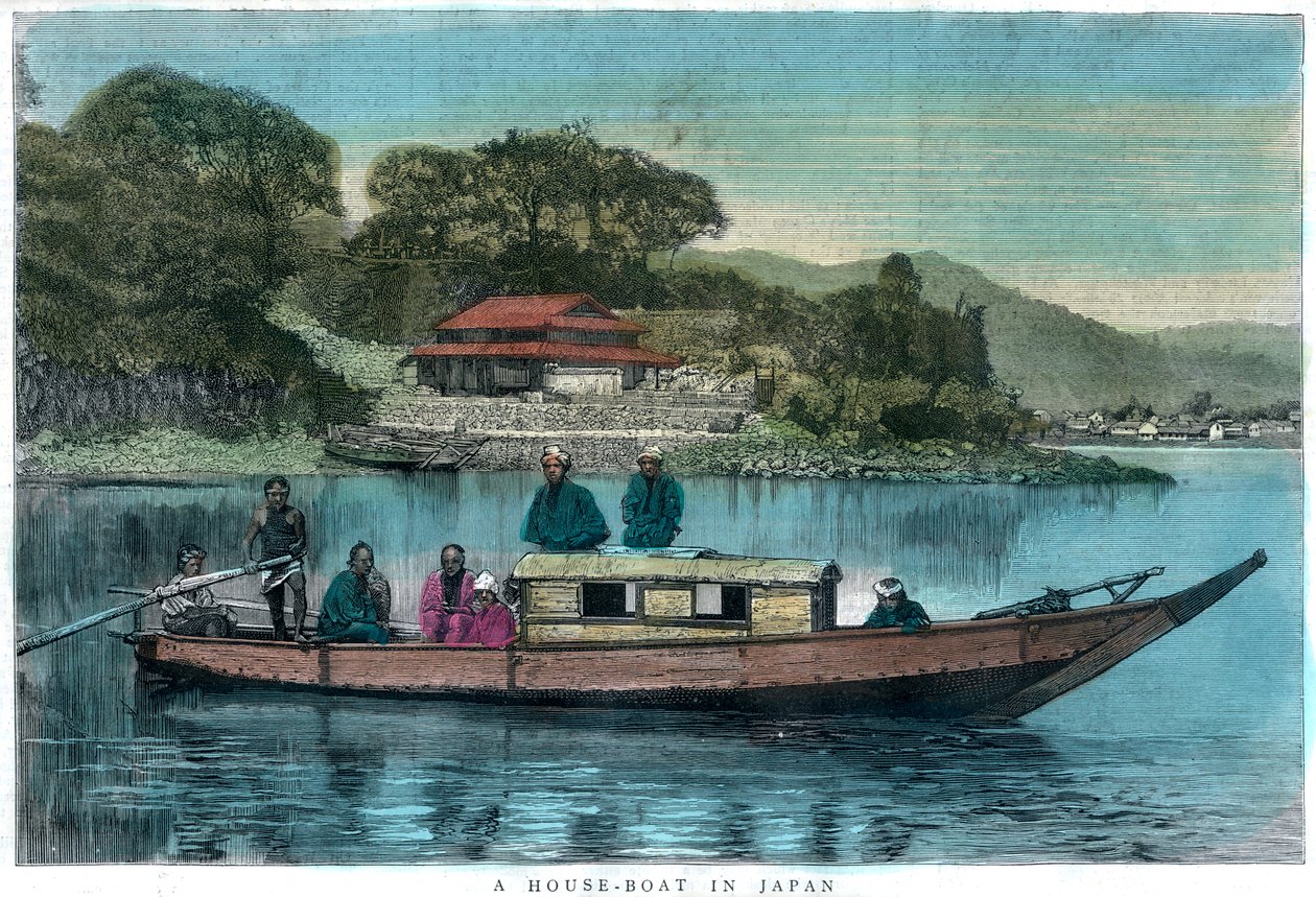 Egy lakóhajó Japánban, 1888 alkotó: Unbekannt