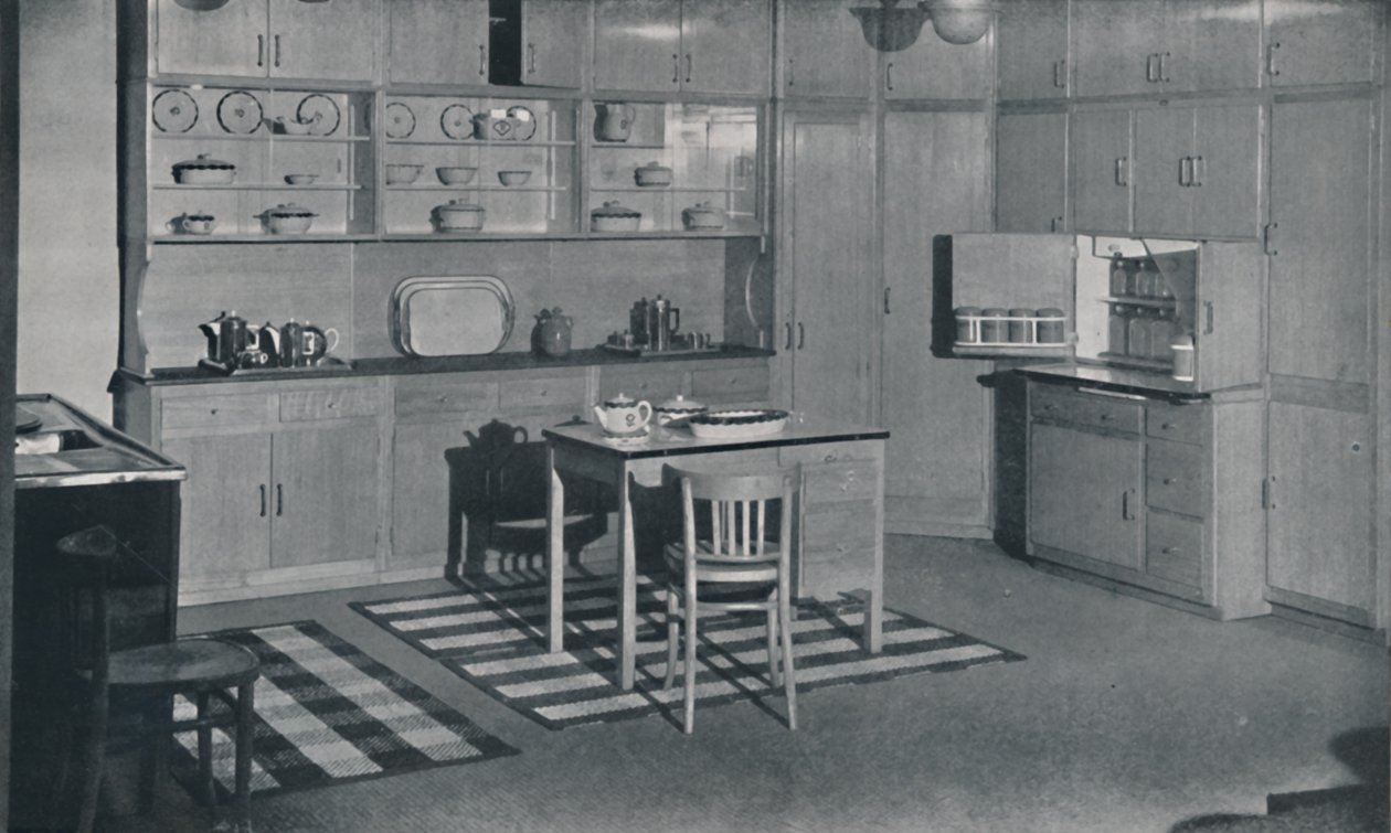 A londoni Heal & Son Ltd. által rendezett és felszerelt konyha, 1942 alkotó: Unbekannt