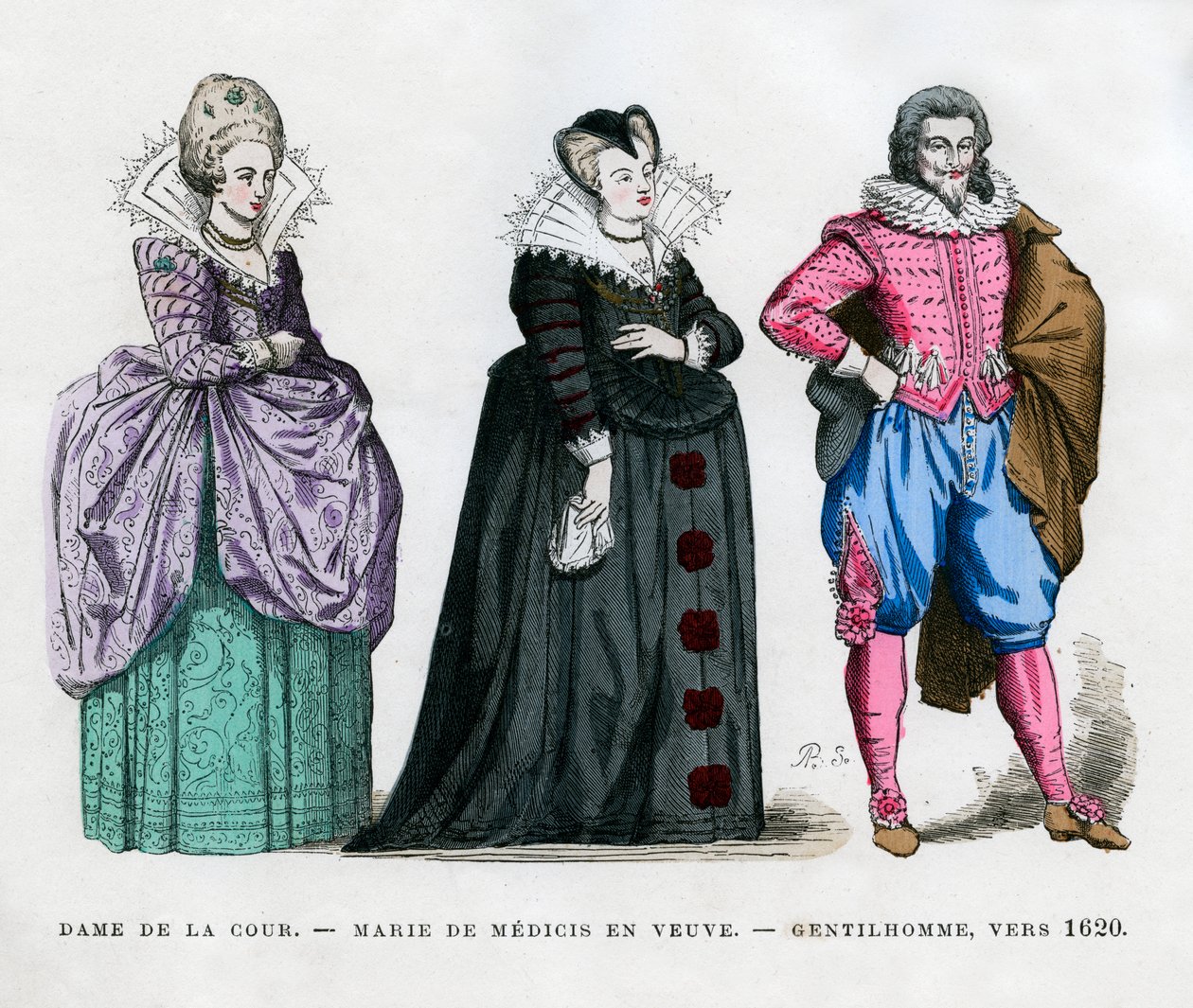 Egy udvarhölgy, Marie de Medici özvegyként és úriember, c1620 1882-1884 alkotó: Unbekannt