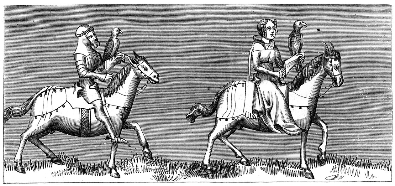 Egy hölgy útnak indul Hawkingban, 1849. 14. század alkotó: Unbekannt