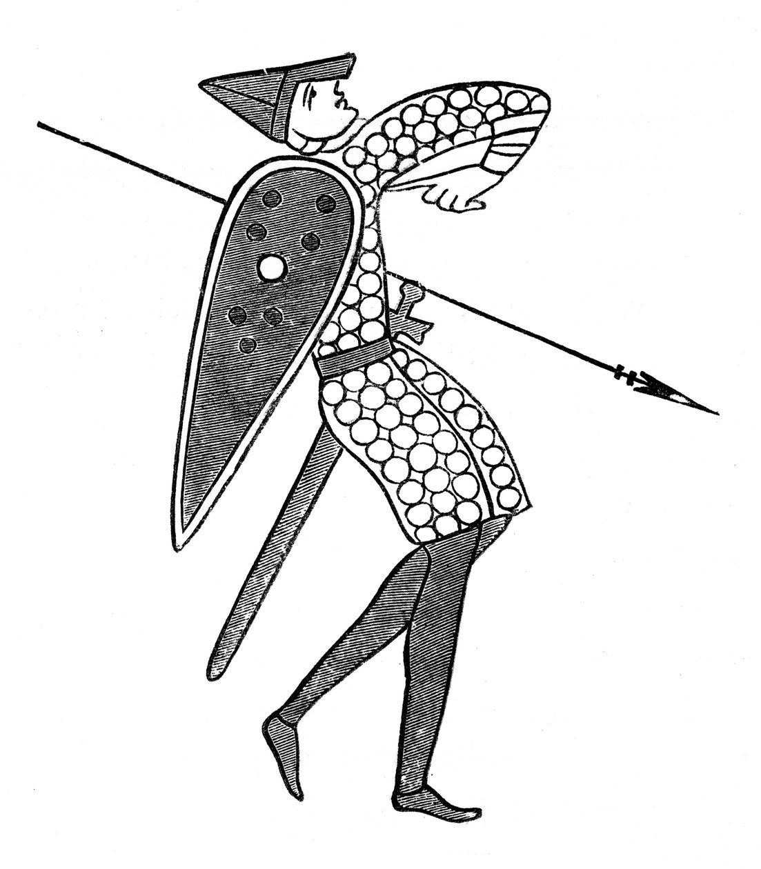 A Williams hadsereg lándzsája, Bayeux Tapestry, 1070-es évek, 1870 alkotó: Unbekannt