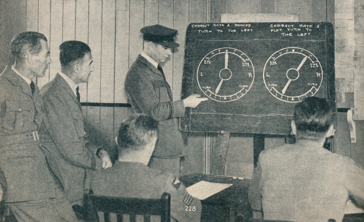 Előadás a műszerrepülésről a Central Flying Schoolban Upavonban, Wiltshire-ben, c1936 c1937 alkotó: Unbekannt