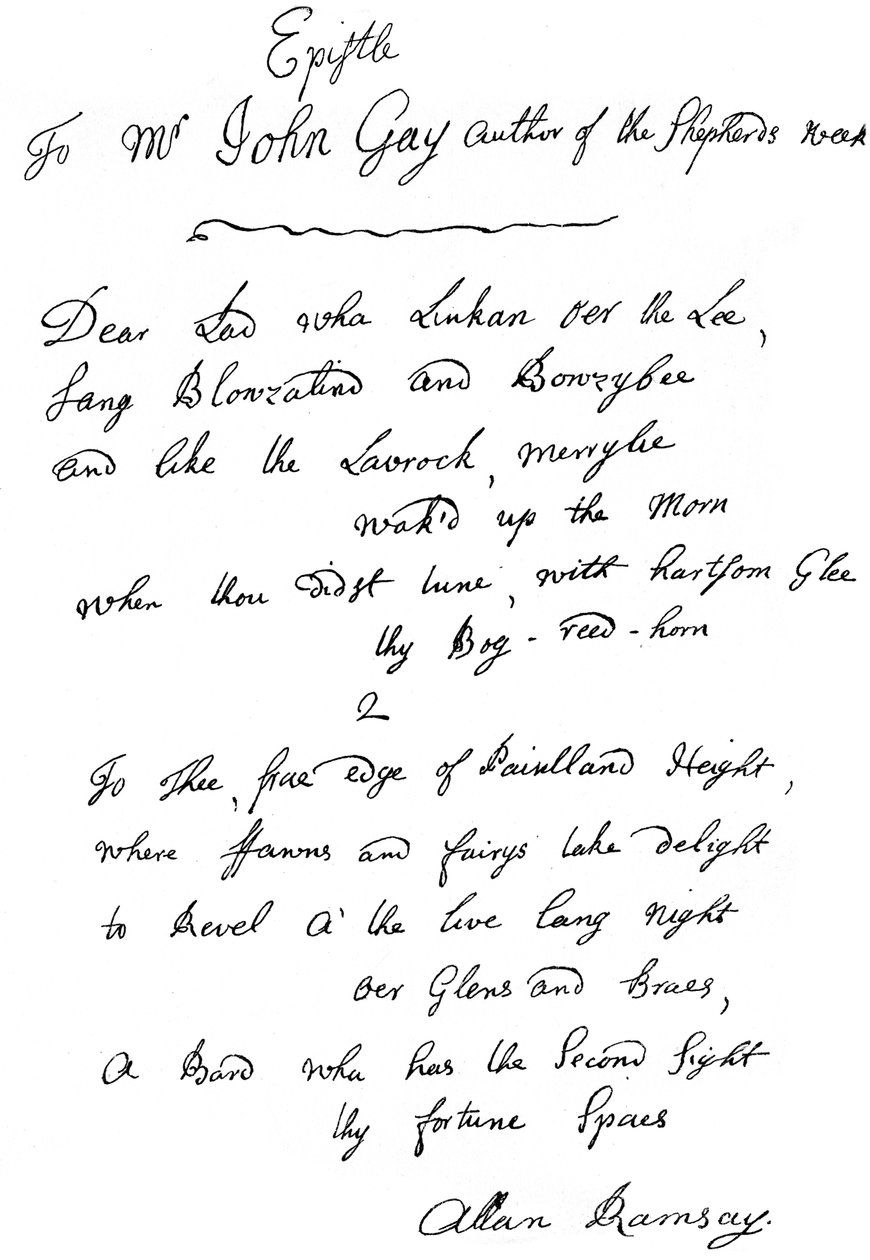 Allan Ramsay levele John Gaynek, 1840. 18. század alkotó: Unbekannt