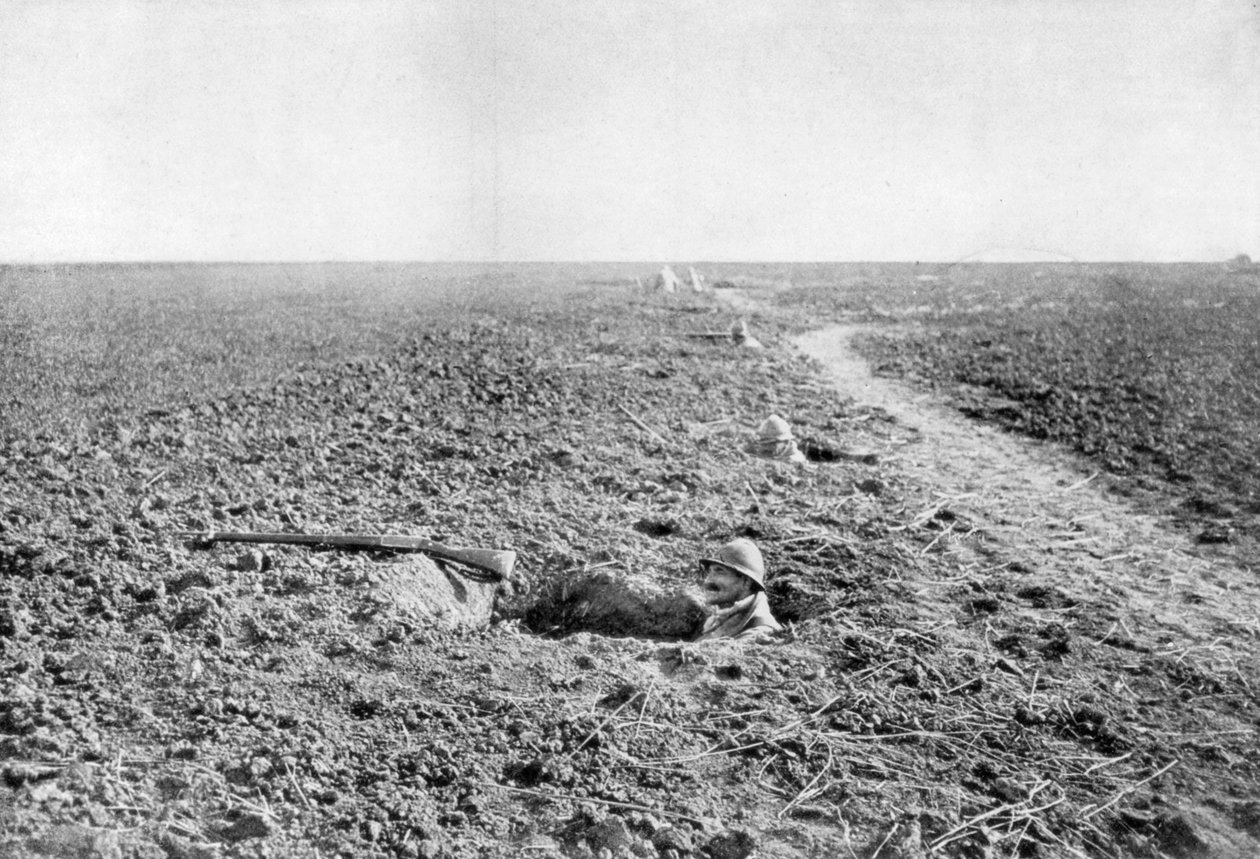 Francia gyalogsági rókalyukak sora, 1918 alkotó: Unbekannt