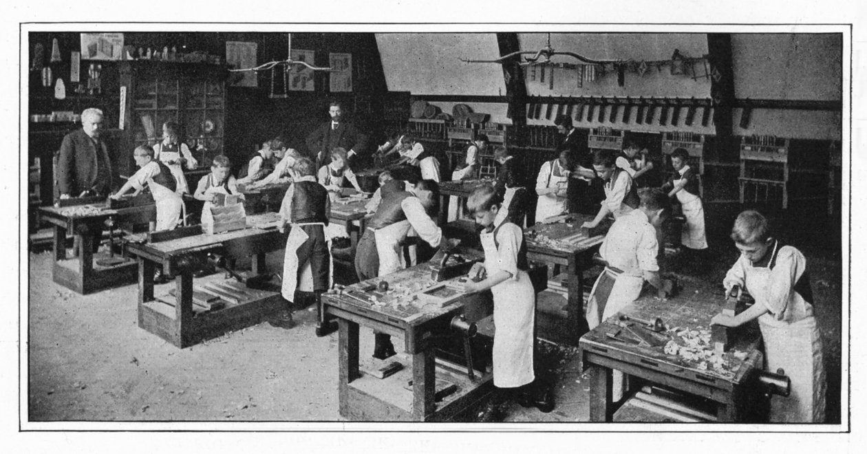 Egy kézi képzési központ: faipari, London, 1900 1901 alkotó: Unbekannt