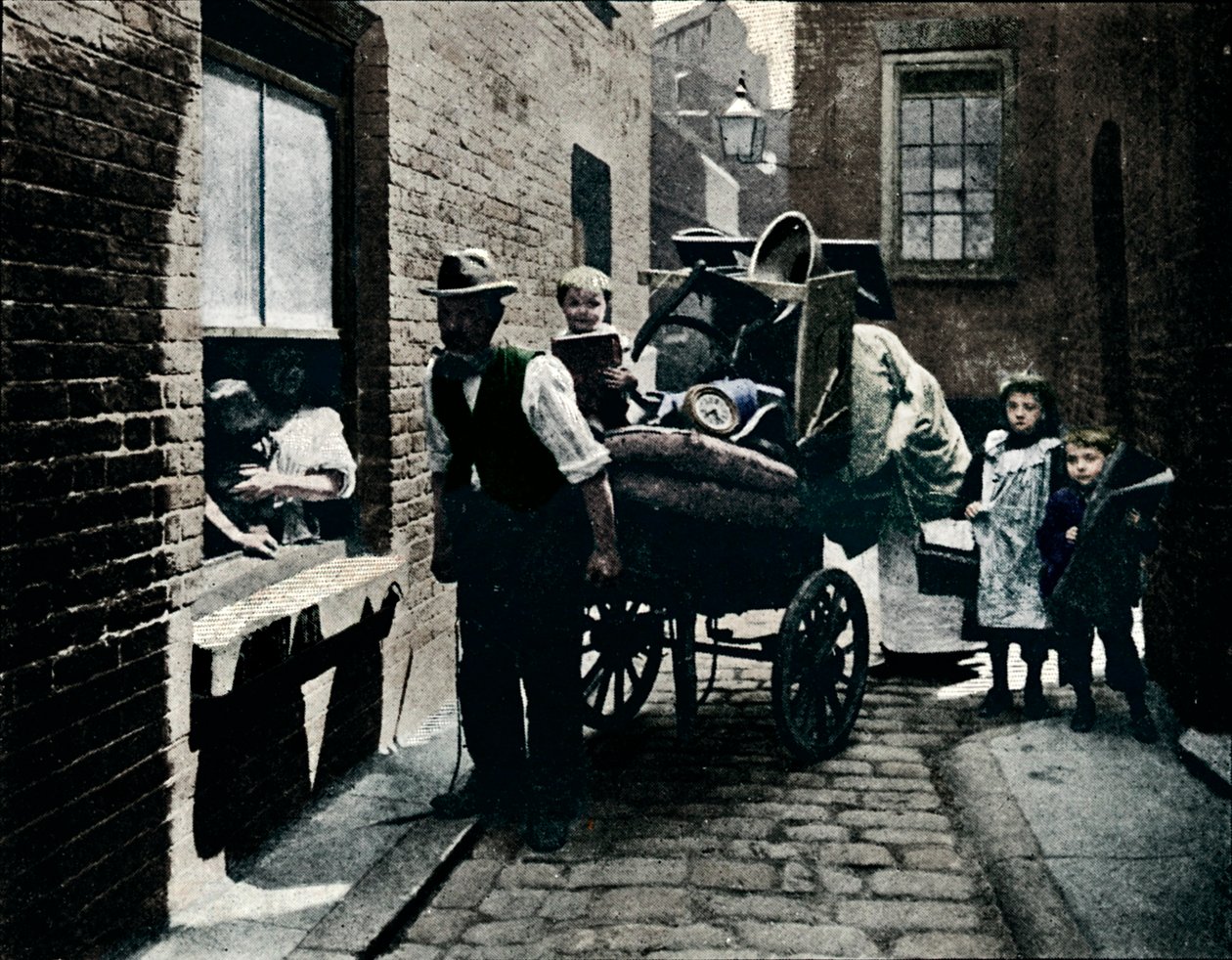 Egy költözés a londoni Slumopolisban, 1901 1901 alkotó: Unbekannt