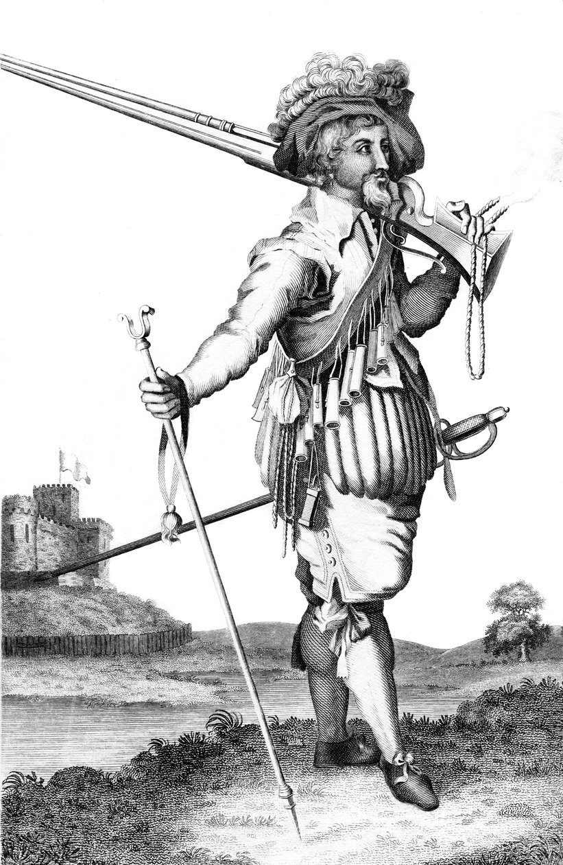 Egy muskétás a lőfegyverek bevezetéséről, 1798 alkotó: Unbekannt
