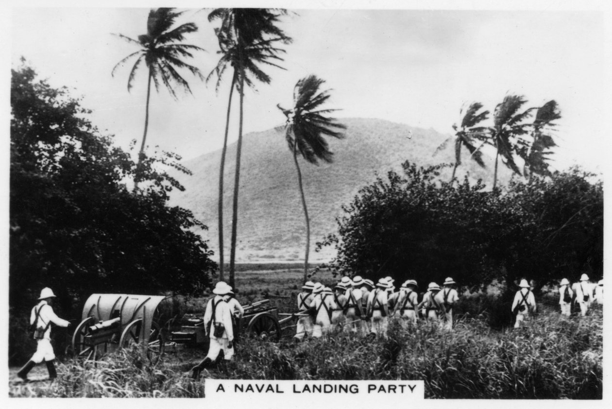 A haditengerészet partraszállása, St Kitts, Nyugat-India, 1937 alkotó: Unbekannt