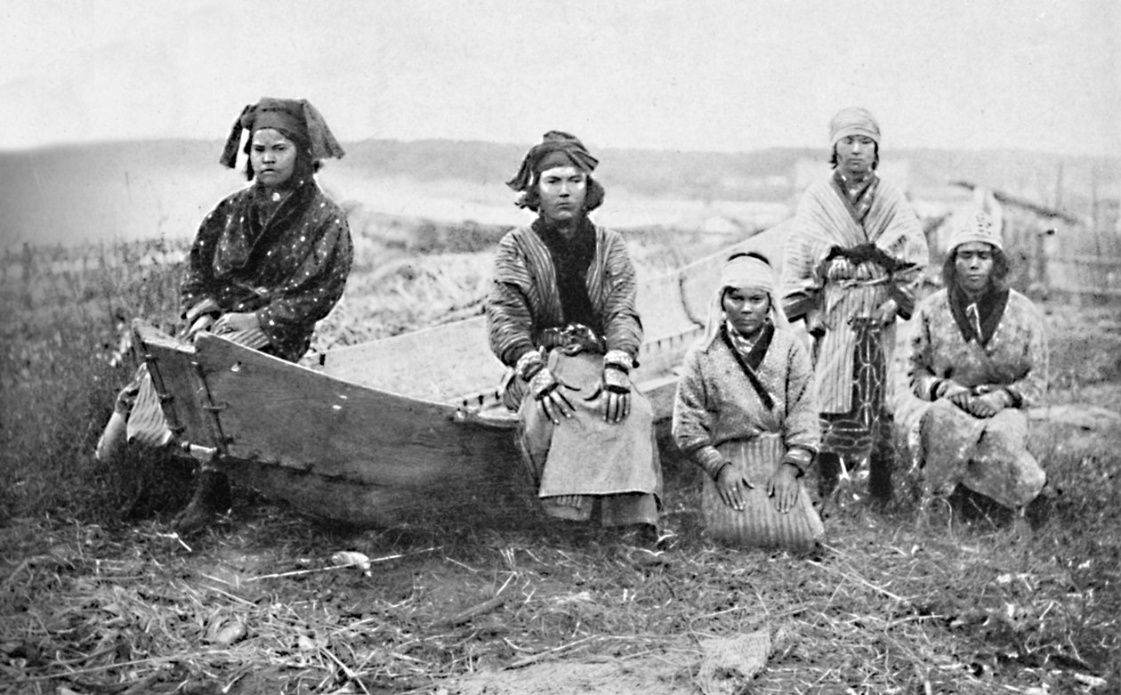 Ainu nők pártja, Monbetsu, Hokkaido, Japán, 1902 alkotó: Unbekannt