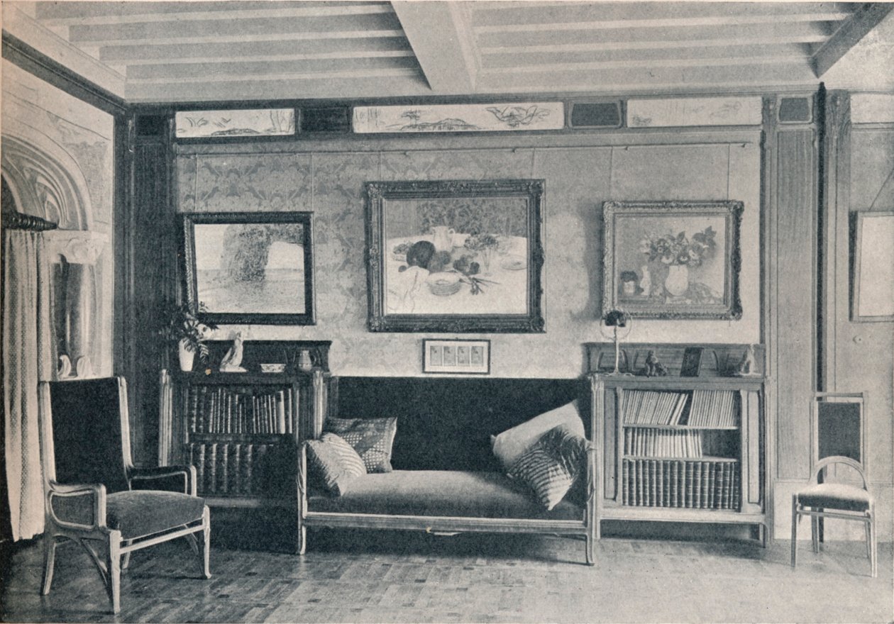 Egy szoba Monsieur G. Roucher párizsi rezidenciájában, Maurice Dufrene bútoraival, 1909 alkotó: Unbekannt
